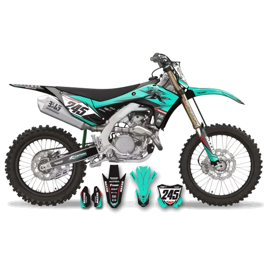 Kit adesivos moto KIT ADESIVOS KAWASAKI ADAPTASI TEAL