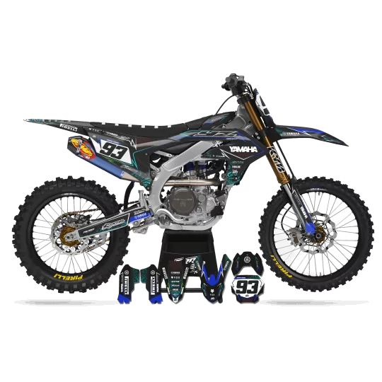 Stickerset motor STICKERSET Motocross YAMAHA NEW DESIGN TEAL