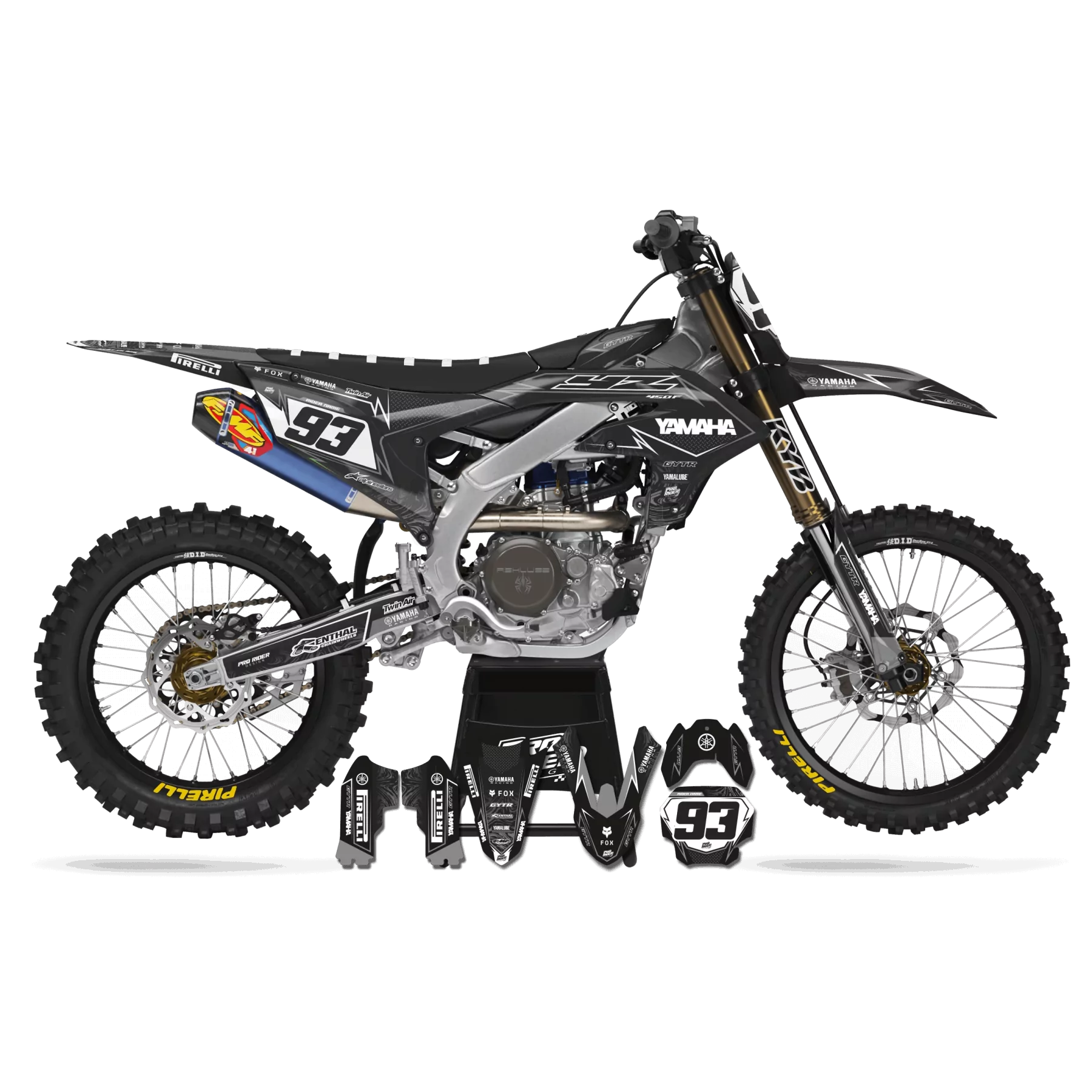 Kit adhesivos moto KIT ADHESIVOS Motocross YAMAHA NEW DESIGN GREY