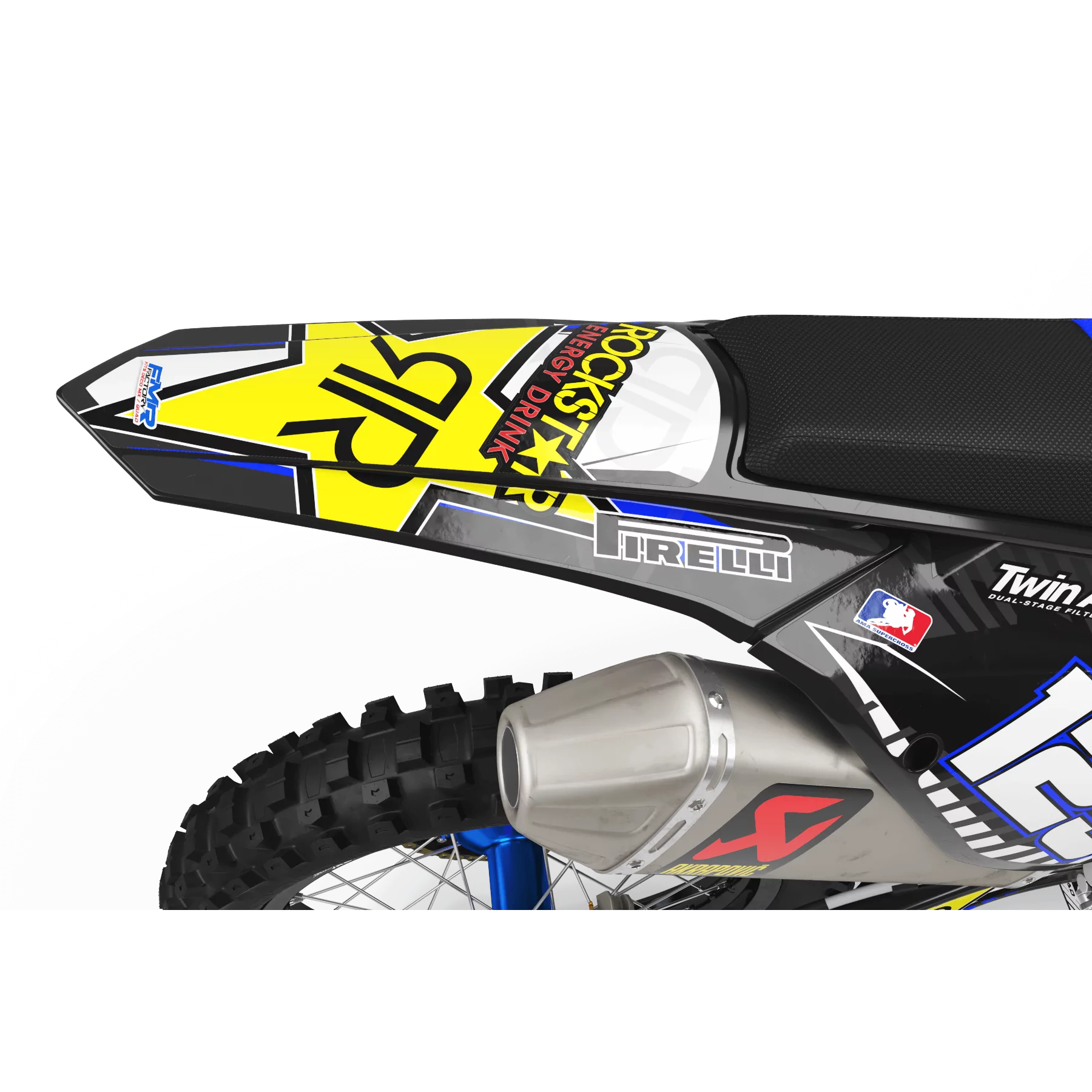 GRAPHICS moto MOTOCROSS GRAPHICS PERSO ROCKSTAR Limited Edition blue (ref:prda19e)
