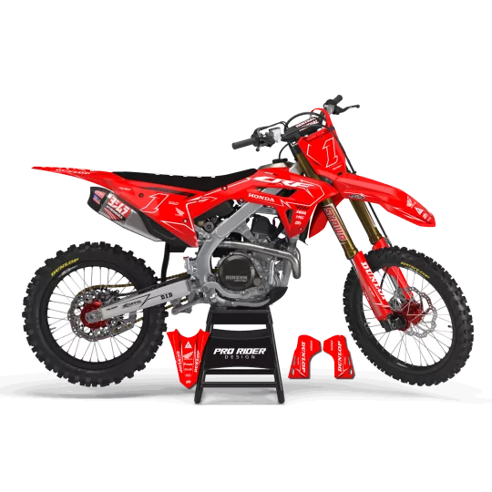 Kit adesivos moto Kit adesivos Motocross perso HONDA YUGEN RED