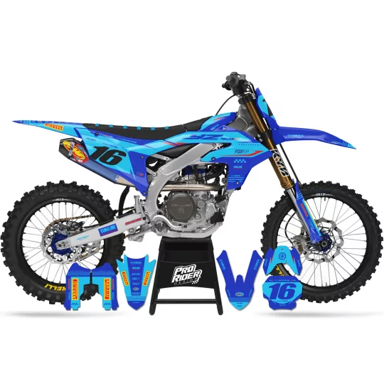Stickerset motor Stickerset Motocross en Supermot YAMAHA blue teal