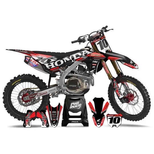 Kit adesivos moto Kit adesivos Motocross personalizado HONDA RED INDO