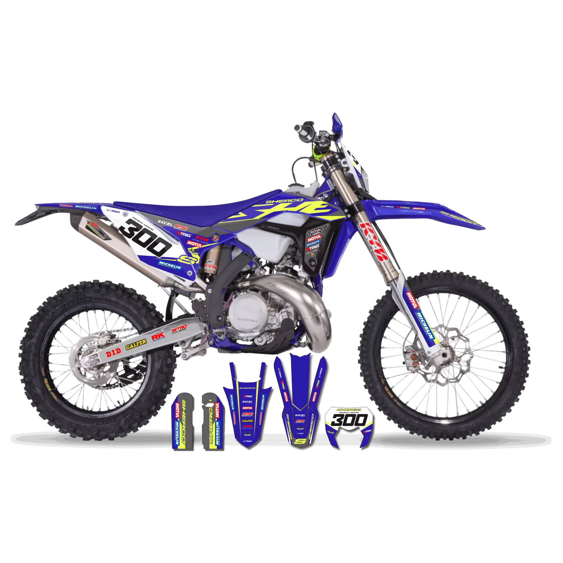 Motorrad Dekor Dekor Perso ENDURO SHERCO FACTORY RACING V2