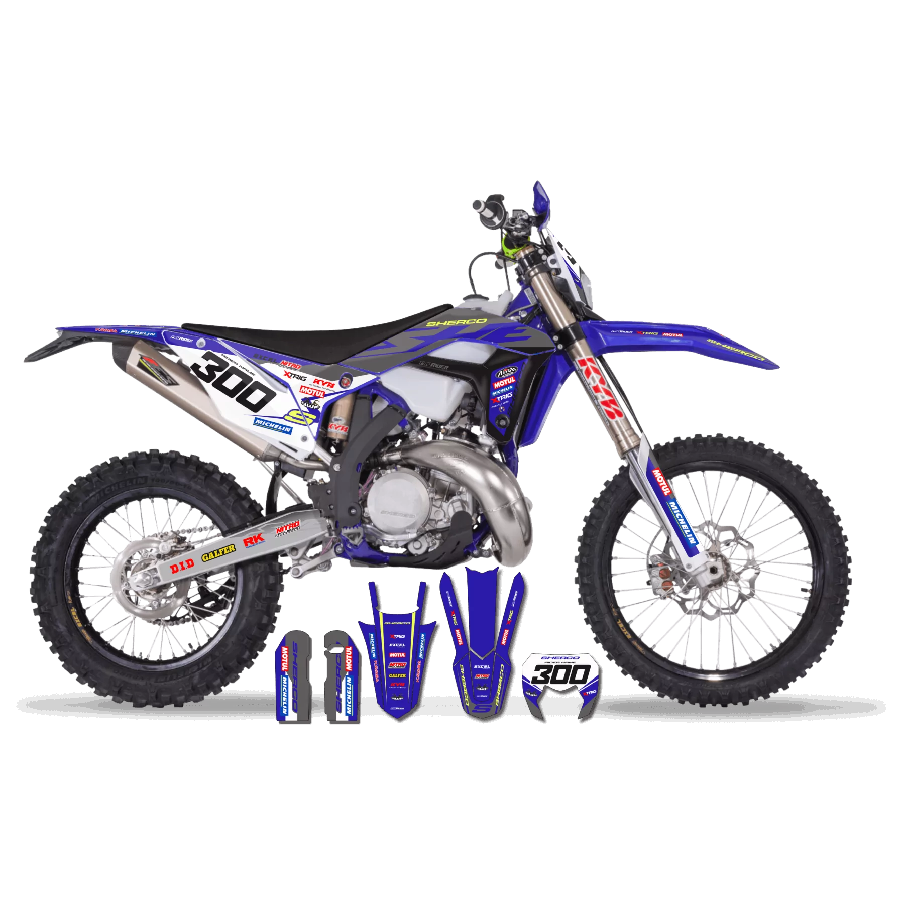 Kit adhesivos moto Kit adhesivos perso ENDURO SHERCO FACTORY RACING V3