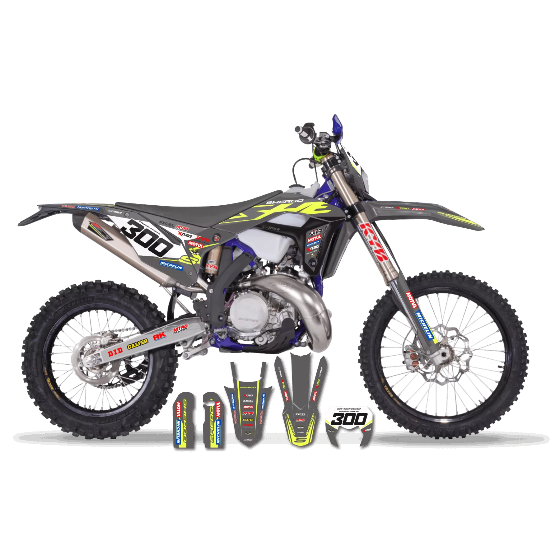 Kit adesivos moto Kit adesivos perso ENDURO SHERCO FACTORY RACING V4
