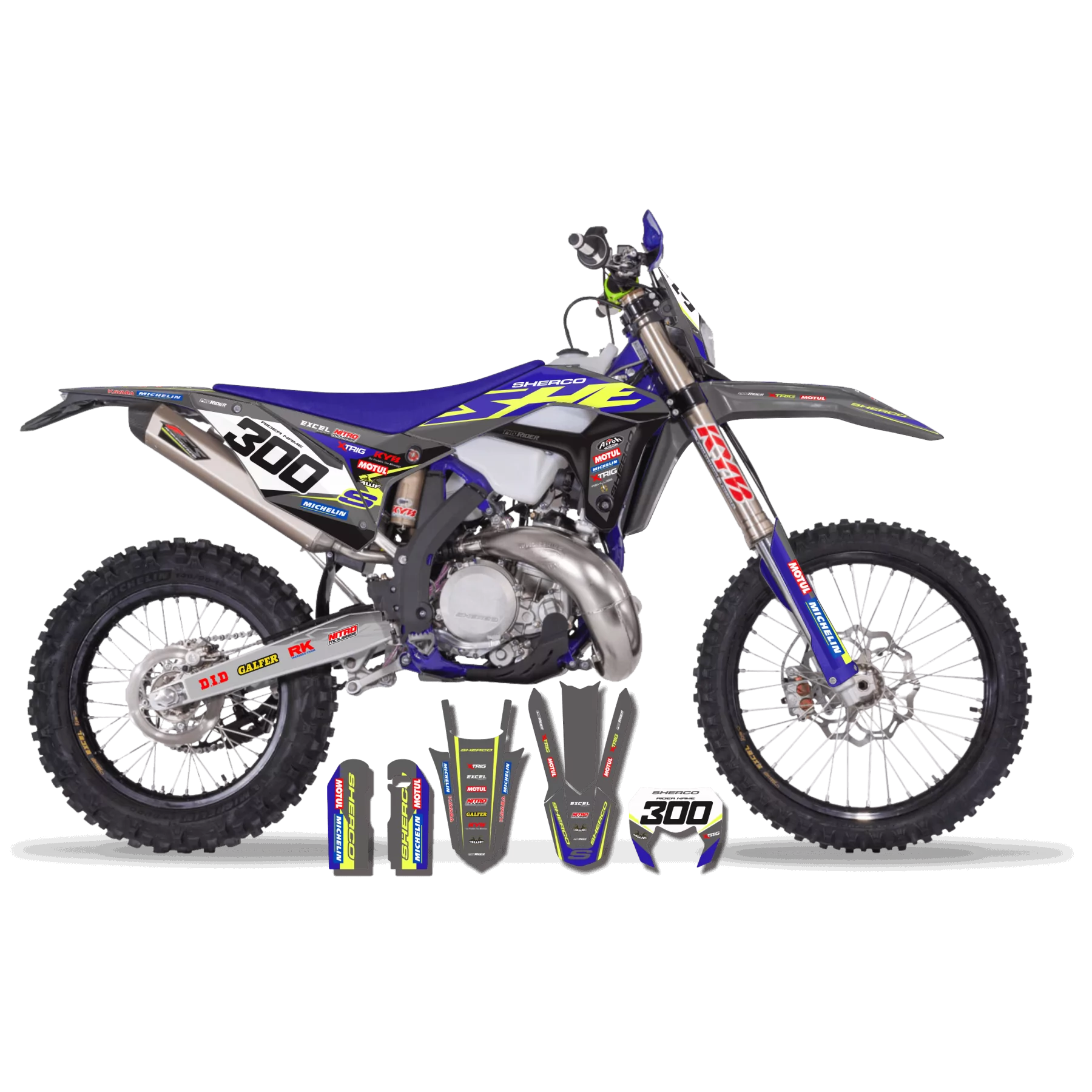 Kit adhesivos moto Kit adhesivos perso ENDURO SHERCO FACTORY RACING V5