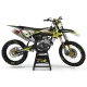 Kit déco moto KIT DECO MOTOCROSS PERSO ROCKSTAR Édition Limitée jaune (ref:prda19d)