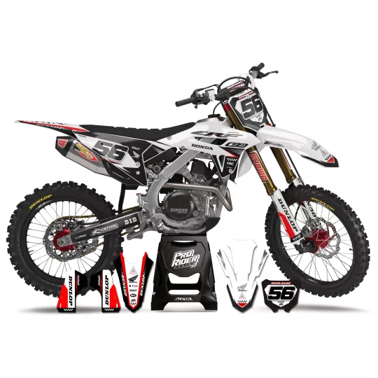 Kit adesivos moto Kit adesivos Motocross perso HONDA MEGA WHITE
