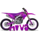 Stickerset moto Stickerset Motocross YAMAHA CARTOON MANGA BRUSH PINK/PURPLE