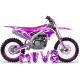 Motorcycle graphics Graphics Motocross YAMAHA CARTOON MANGA BRUSH PURPLE/PINK/WHITE