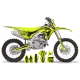 Stickerset moto STICKERSET MOTOCROSS KAWASAKI CARTOON MANGA BRUSH NEON/BLACK