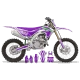 Motorrad-Dekor MOTOCROSS KAWASAKI CARTOON MANGA BRUSH WHITE/PURPLE