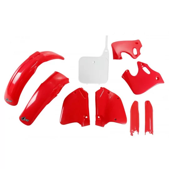 Kit adesivos moto KIT PLÁSTICO Honda CR 125 250 - CR 125 1993-1994 - CR 250 1992-1994 - VERMELHO e BRANCO ORIGEM