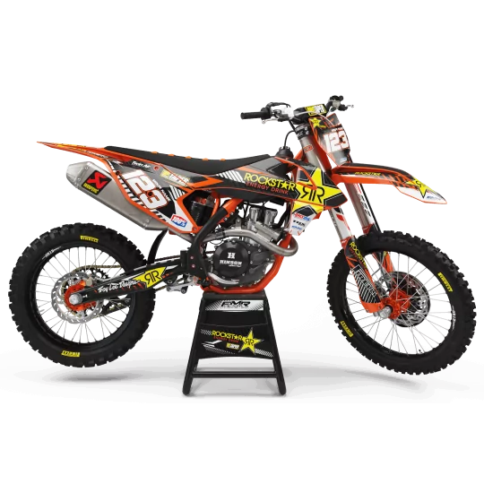 KIT ADESIVOS moto Kit adesivos MOTOCROSS PERSO ROCKSTAR Edição Limitada laranja (ref:prda19c)