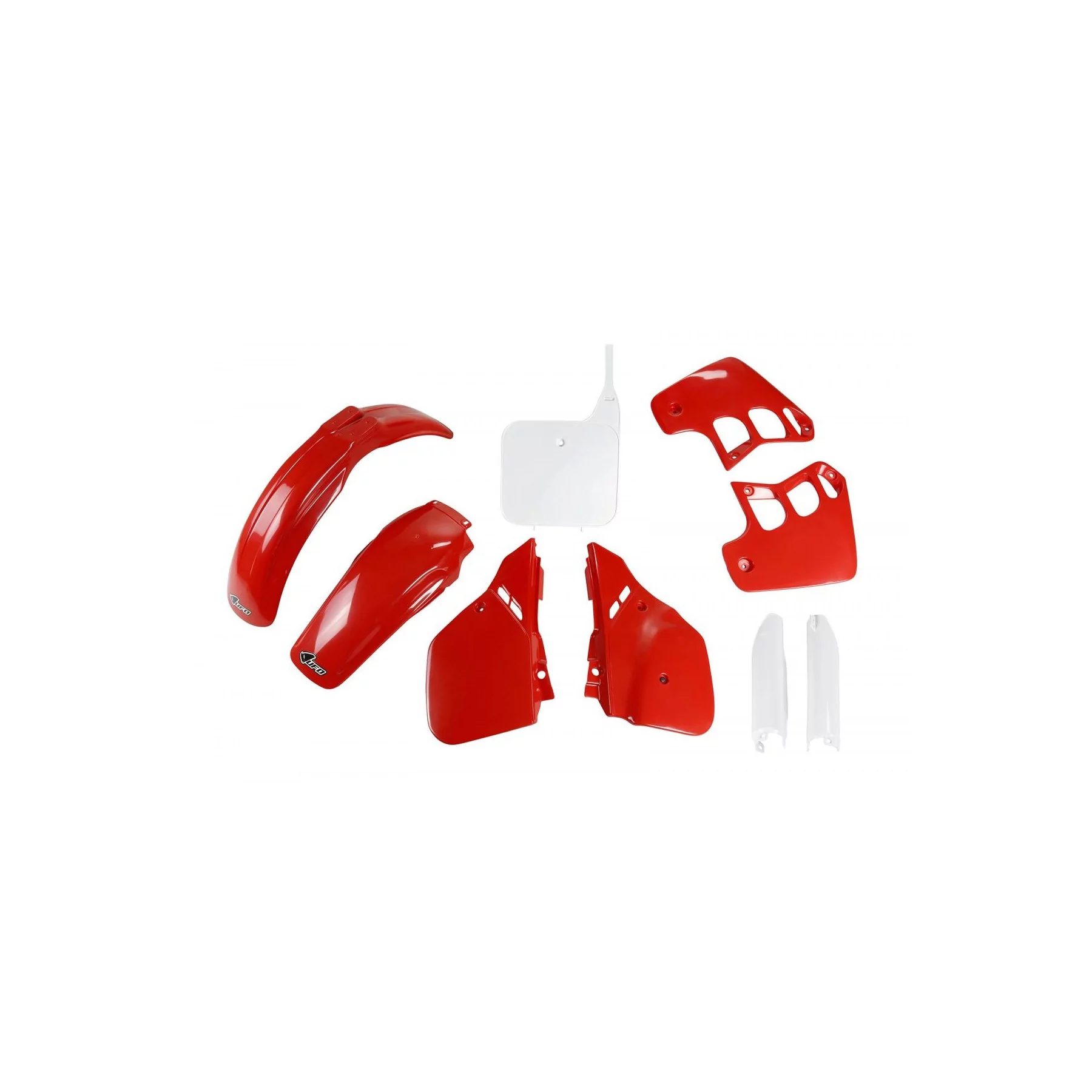 Kit adesivos moto KIT PLÁSTICO Honda CR 250 1988-1989 - VERMELHO e BRANCO ORIGEM