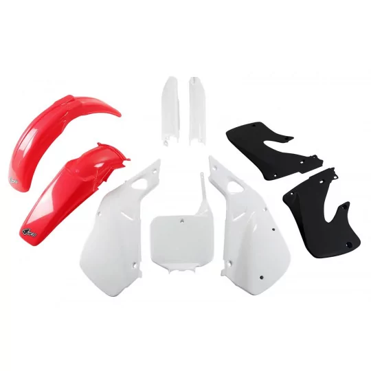 Grafiche moto KIT PLASTIQUE Honda CR 125 250 - CR 125 1998-1999 - CR 250 1997-1999 - BIANCO NERO ROSSO ORIGINE