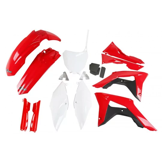 Kit adesivos moto KIT PLÁSTICO Honda CRF 250 450 - CRF 250R 2018-2021 - CRF 450R 2017-2020 - VERMELHO e BRANCO