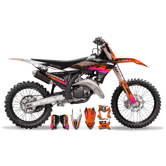 Kit adesivos moto Kit adesivos Motocross KTM perso - VORTEX