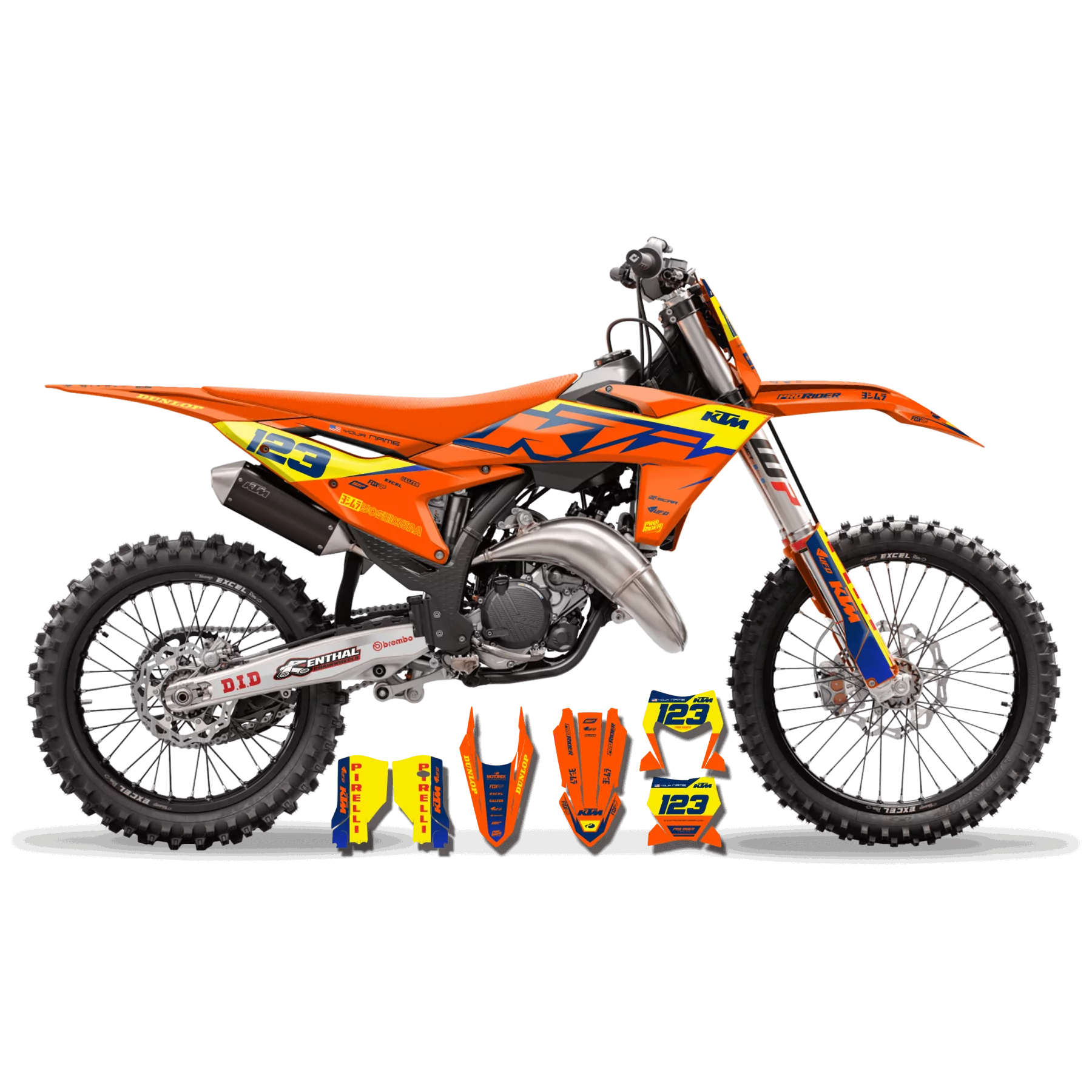 Motorstickerset Stickerset Motorcross KTM SX SXF EXC- TAILWIND