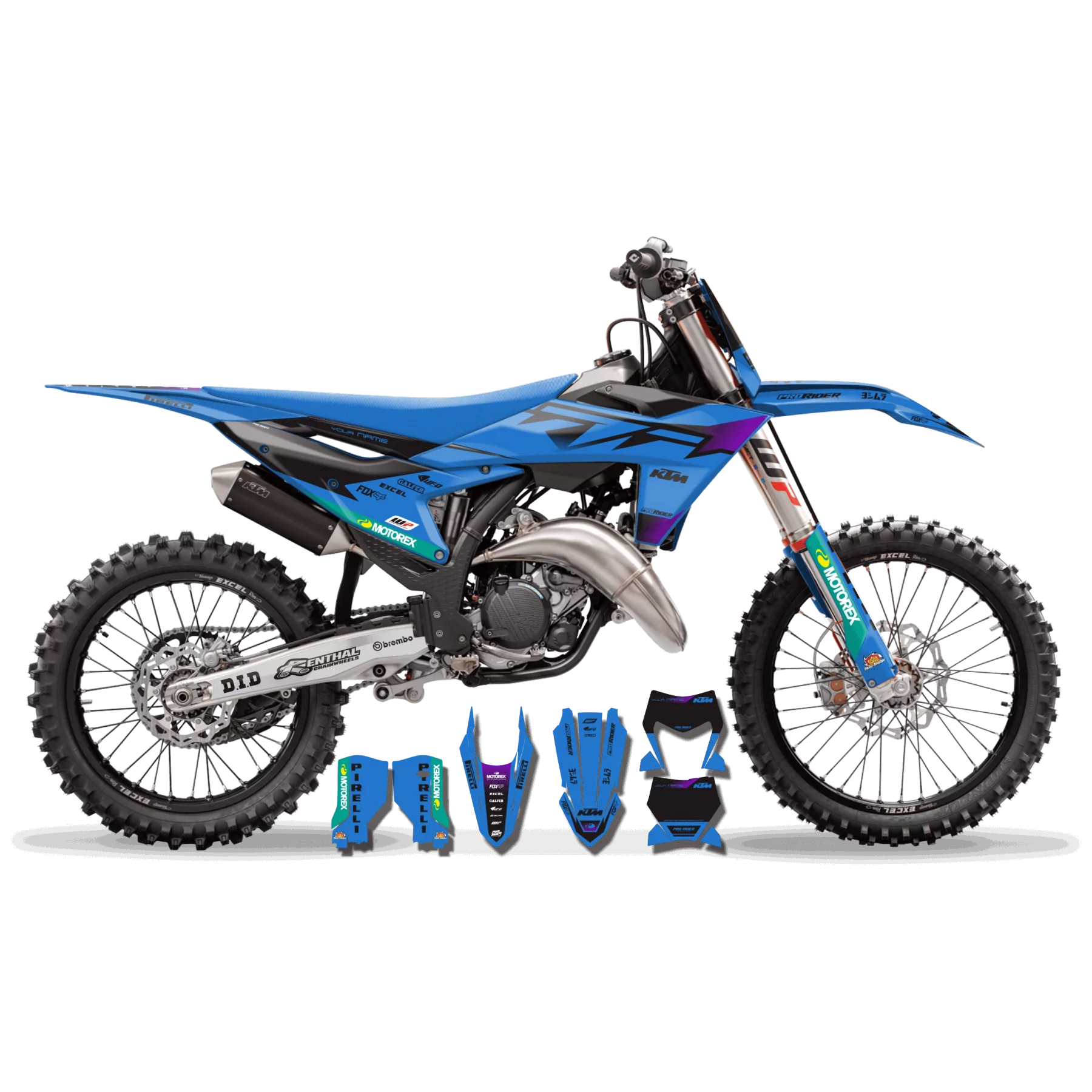 Kit adesivos moto Kit adesivos Motocross KTM SX SXF EXC - BLUE VECTOR
