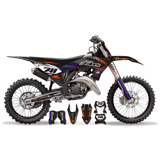 Kit adesivos moto Kit adesivos Motocross - STRIPURL BLUE
