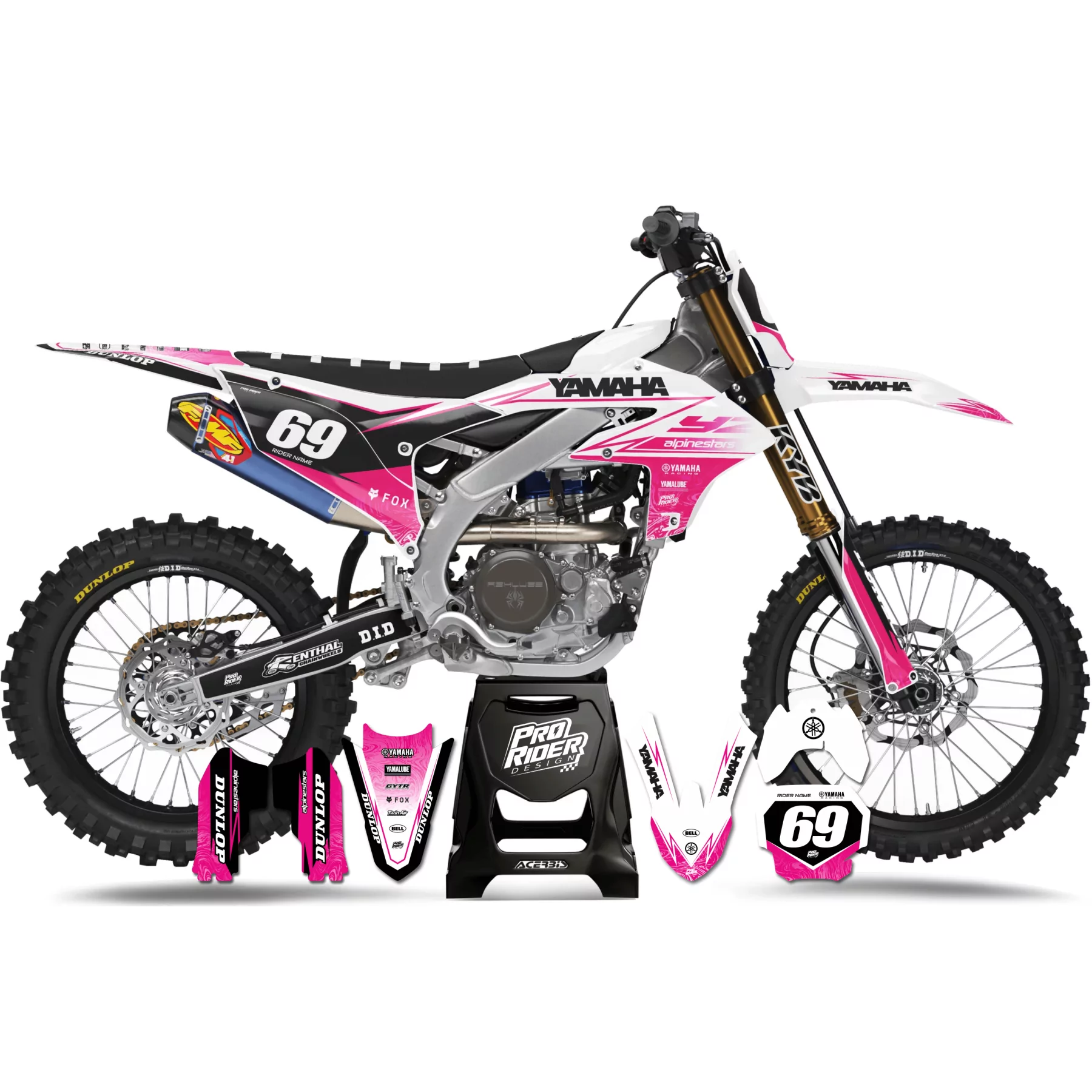 Motorstickerset Stickerset Motorcross YZ YZF TTR YAMAHA Unik