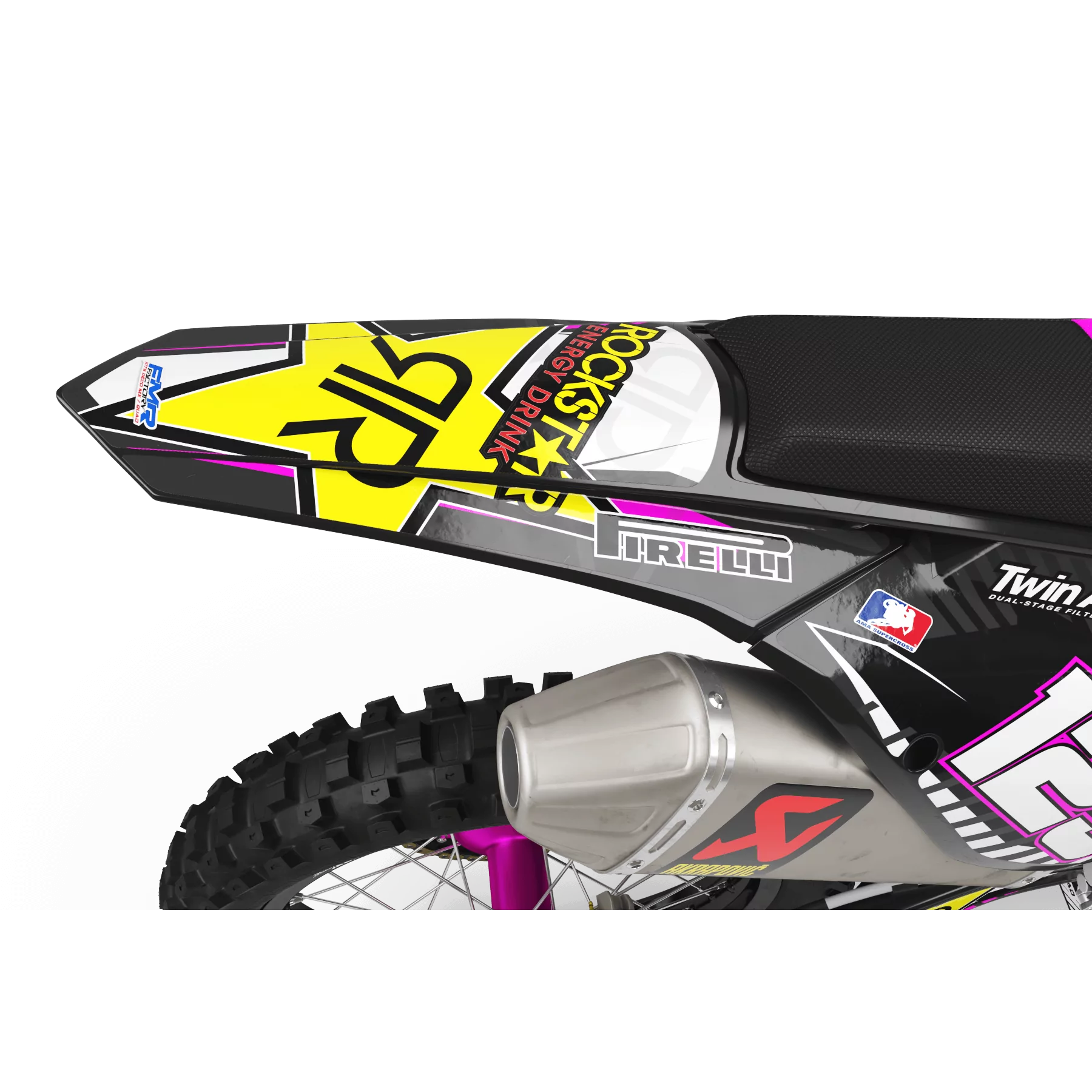 GRAPHICS moto Graphics MOTOCROSS PERSO ROCKSTAR Limited Edition pink (ref:prda19f)