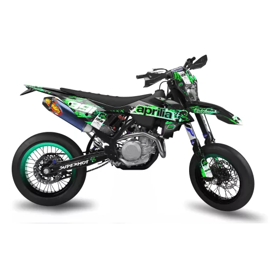 Motorcycle graphics graphics 50cc Aprilia SX | SUPERMOT 991 GREEN