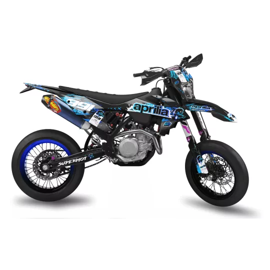 Motorcycle graphics graphics 50cc Aprilia SX | SUPERMOT 991 BLUE