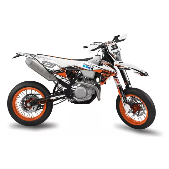 Stickerset moto Stickerset SUPERMOTARD | ALIEN ORANGE MODE