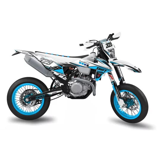Kit adesivos moto Kit adesivos SUPERMOTARD | ALIEN BABY BLUE