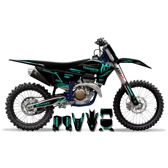 Motorstickerset Stickerset TC-FC-TE-FE... HUSQVARNA | ORIGINE BLACK TEAL