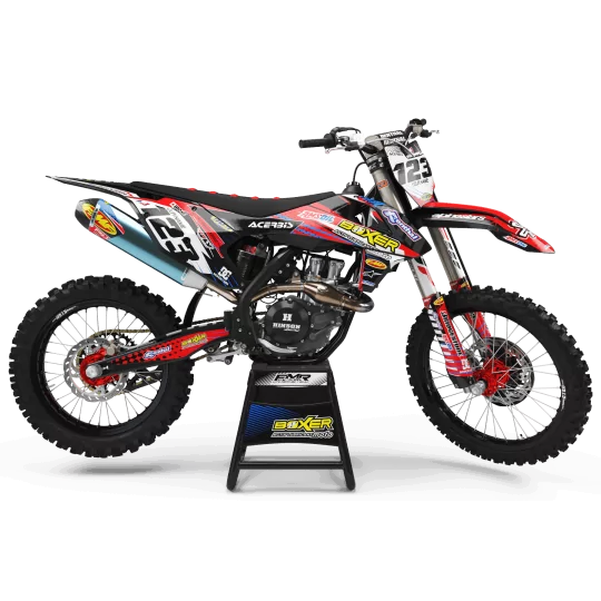 Kit adesivos moto KIT ADESIVOS MOTOCROSS PERSO BOXER vermelho (ref:prda1a)