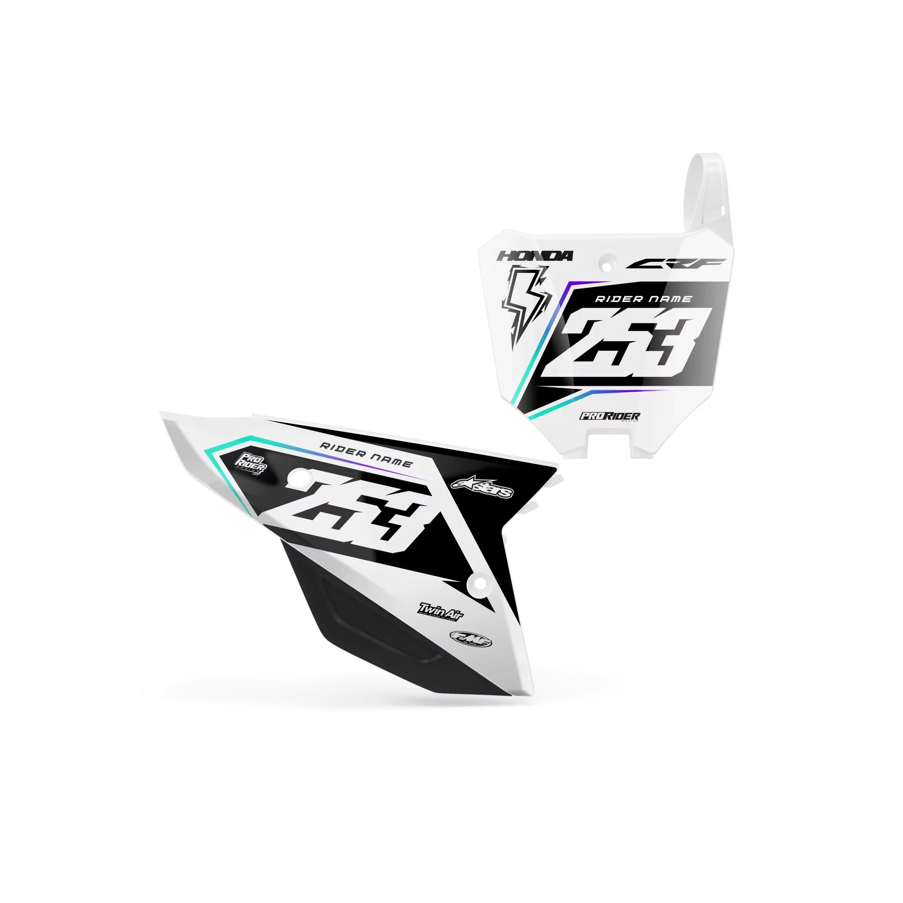 Motorrad DEKOR KIT DEKOR NUMMERNSCHILDER-HINTERGRUND HONDA LIGHT V1