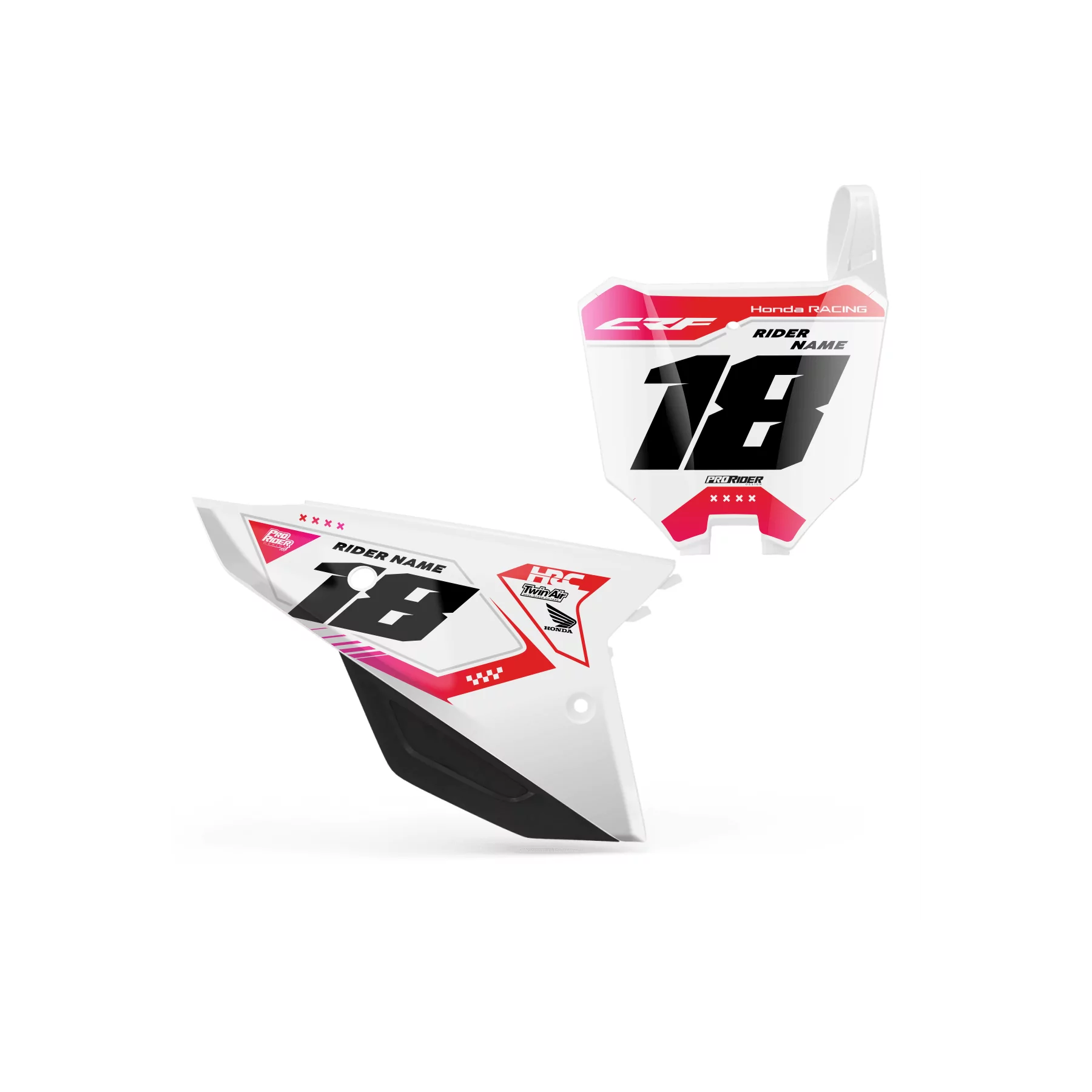 Kit adesivos moto KIT ADESIVOS FUNDOS DE PLACAS HONDA RACE V1