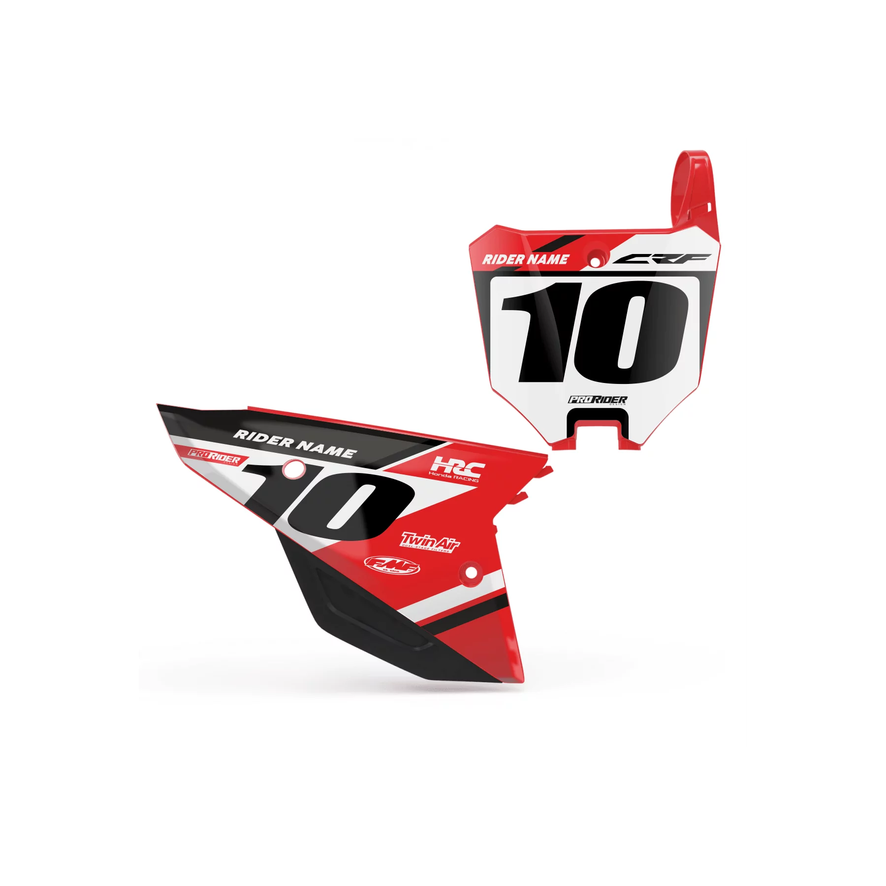 Motorstickerset STICKERSET NUMMERPLAATACHTERGRONDEN HONDA RED INDO V3