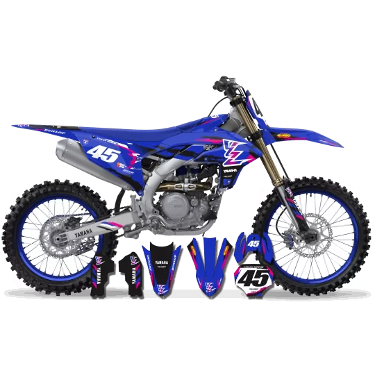Stickerset motor Stickerset YZ YZF Motocross YAMAHA RETRO BLUE