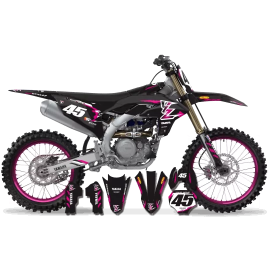 Stickerset motor Stickerset YZ YZF Motocross YAMAHA RETRO BLACK