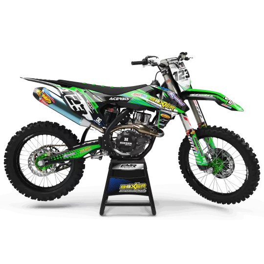 Kit adesivos moto KIT ADESIVOS MOTOCROSS BOXER verde (ref:prda1b)