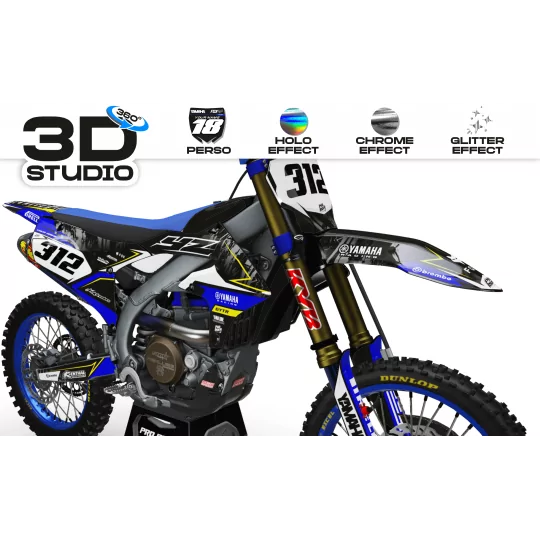 Motorstickerset Stickerset Motorcross en Supermot YAMAHA CRASTY - 3D