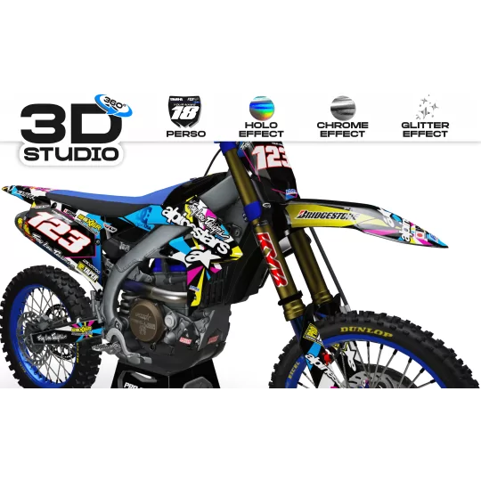 Kit adesivos mota KIT ADESIVOS MOTOCROSS PERSO ALPINESTARS MULTI (ref:prda4a) 3D