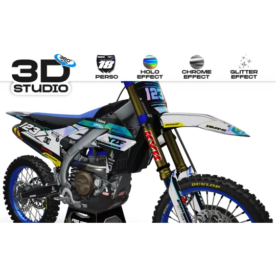Kit adesivos moto KIT ADESIVOS Motocross PERSO YAMAHA BESWIK - 3D