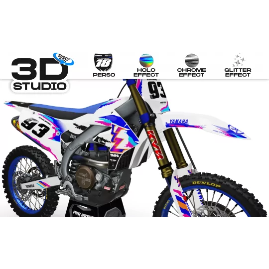 Stickerset moto Stickerset Motocross YAMAHA 93th 3D