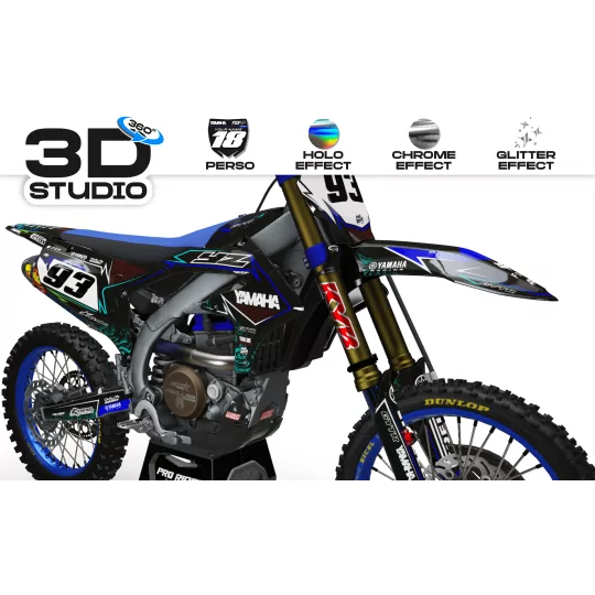 Kit adesivos moto Kit adesivos Motocross YAMAHA NEW DESIGN TEAL 3D