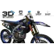 Stickerset moto Stickerset Motocross YAMAHA NEW DESIGN TEAL 3D