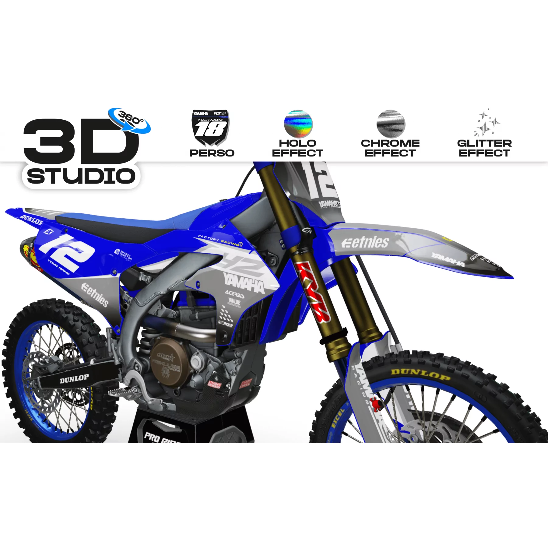 Kit adesivos moto Kit adesivos Motocross YAMAHA PROX 3D