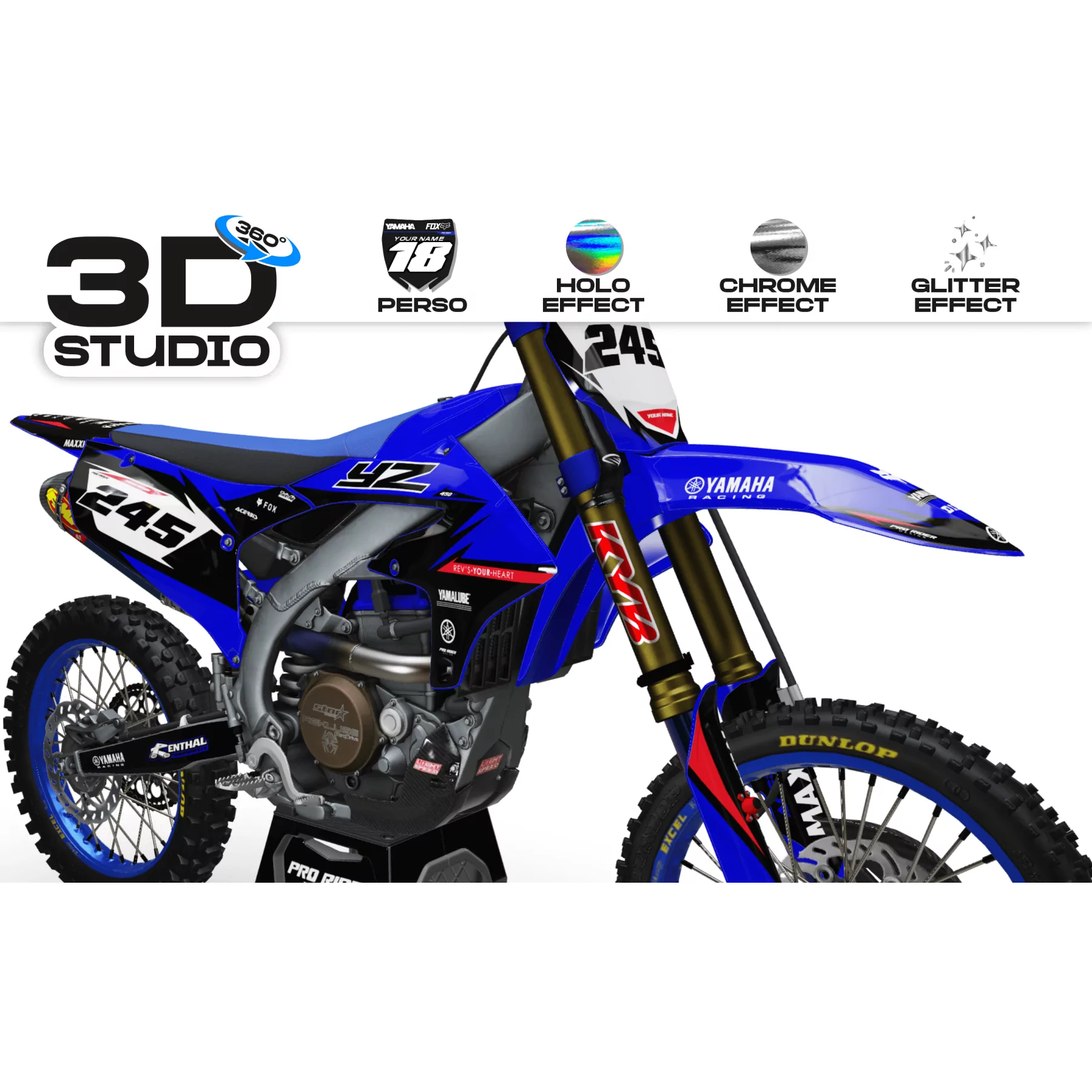 Grafiche moto Grafiche Motocross YZ YZF TTR YAMAHA Spiral 3D