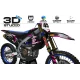 Motorrad Dekor-Kit Dekor YZ YZF Motocross YAMAHA RETRO BLACK 3D