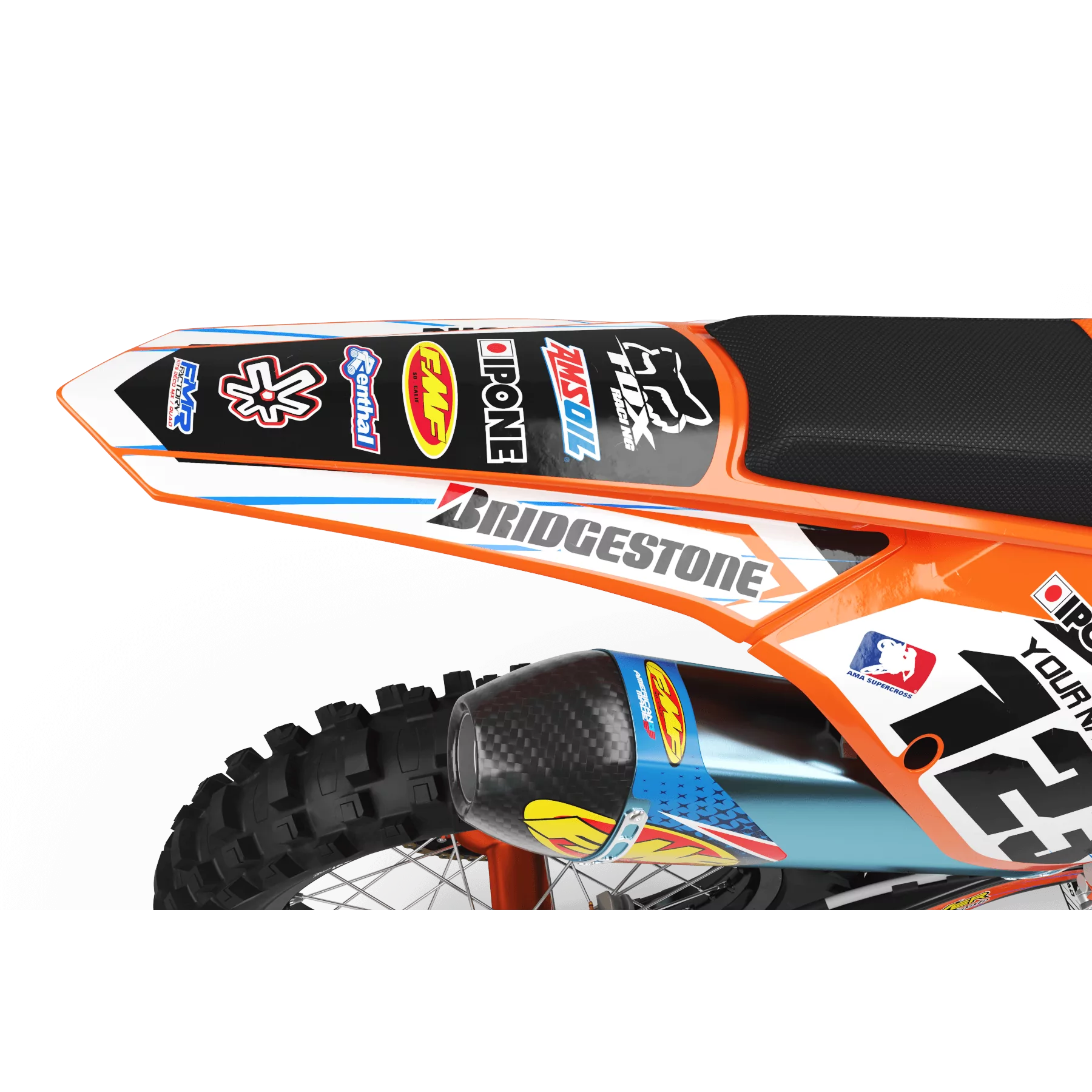 GRAPHICS moto Graphics MOTOCROSS BOXER orange (ref:prda1c)